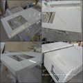 Custom Made White Artificial Quartz Stone Vanity Tops